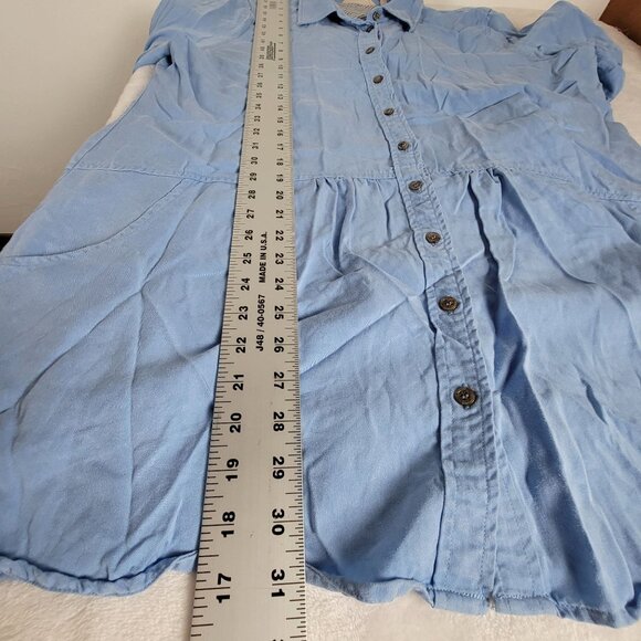 Soft Surroundings Womens Blue Long Sleeve Button-Down Tunic Top XL Tencel Casual - Picture 7 of 7